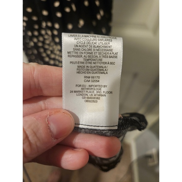 Maeve Anthropologie Lilt Swing Dress Womens Medium Black Polka Dot Sleeveless - Picture 6 of 8